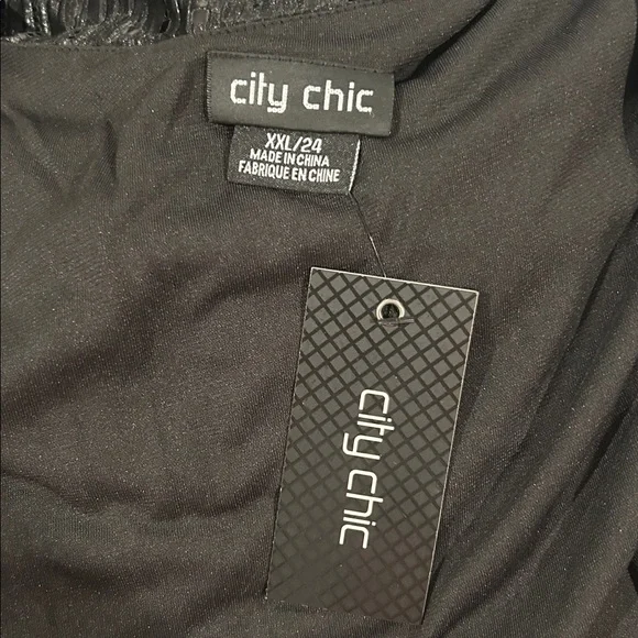 Plus Short Dolman Sleeve Black Sequin Dress - Picture 3 of 3